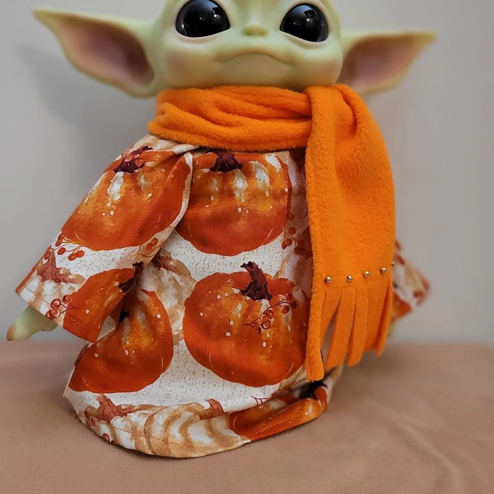 2pc. Fall Pumpkin Outfit & Scarf set for 11